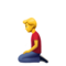 Man Kneeling emoji on Apple